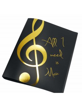 Segregator złoty "All I Need Is Music"