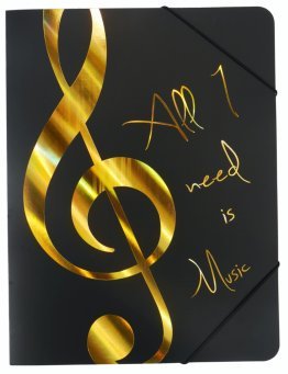 Teczka złota "All I Need Is Music"