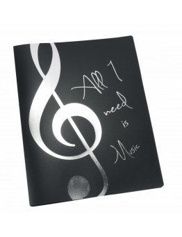 Segregator srebrny "All I Need Is Music"