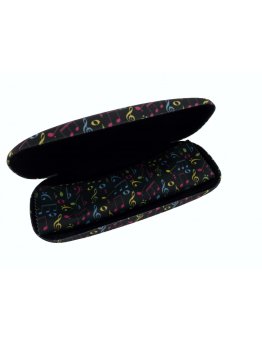 Etui na okulary "SYMBOLE MUZYCZNE" + mikrofibra
