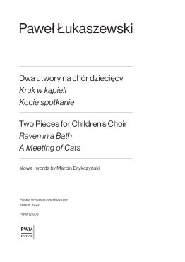 Dwa utwory na chór dziecięcy