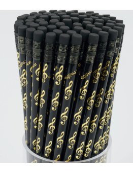 Ołówek w złote klucze wiolinowe