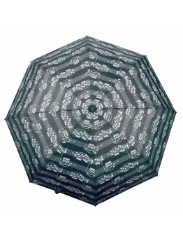Parasol czarny w nuty - składany