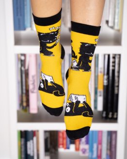 Skarpetki "Nicponie - najpierw kawa, potem książka"