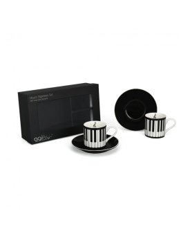 Filiżanki do espresso czarne - klawiatura