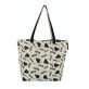 Torba shopper w fortepiany i klawisze - kremowa
