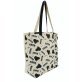 Torba shopper w fortepiany i klawisze - kremowa